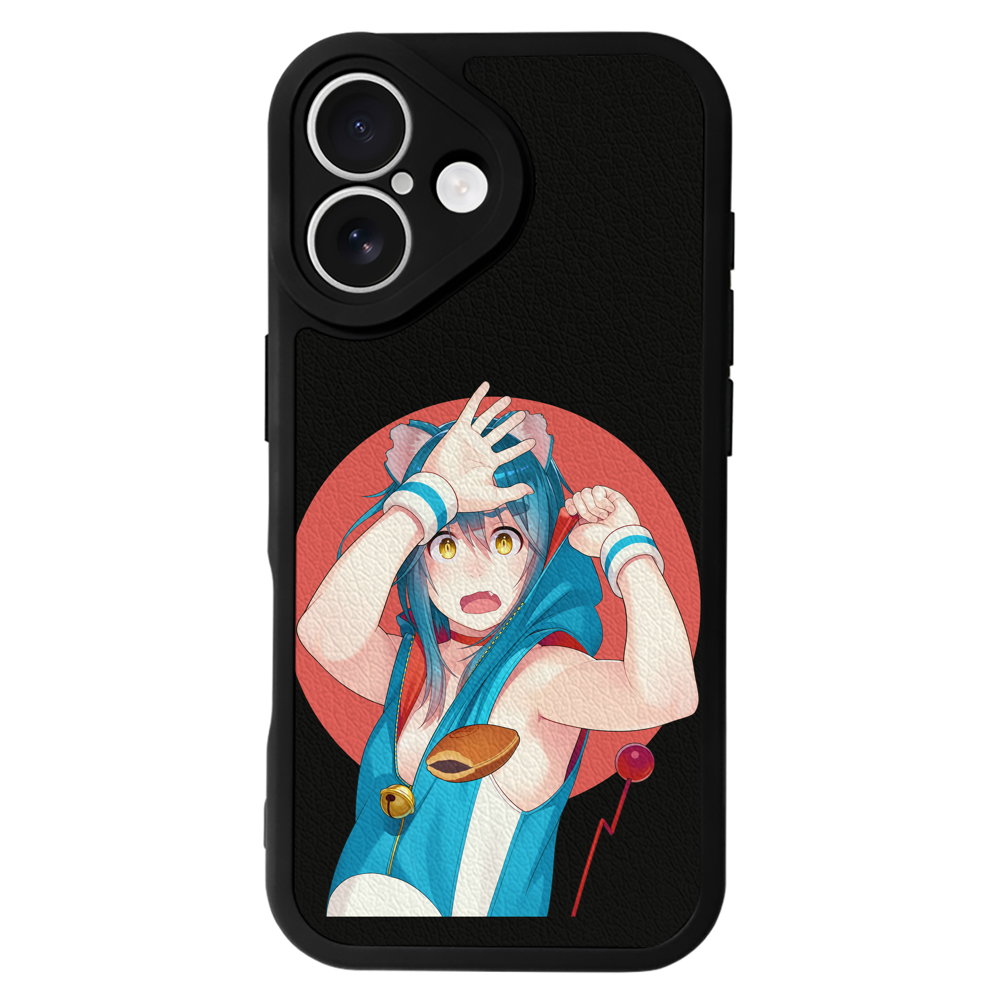 （画像用） ドラえもん Doraemon 【iPhone 16シリーズ対応】シリコンスマホケース（レザー調） 材質：シリコン